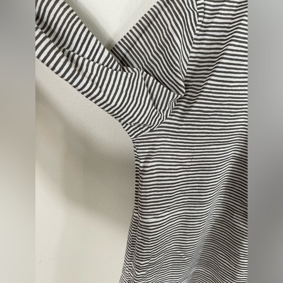 SeeDesign Women's Striped Gray and White Dress Long Sleeve Summer Cotton Size L - Picture 6 of 16